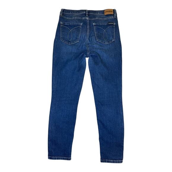 Calvin Klein Women's High Rise Skinny Jeans Dark Denim Blue Size 10 (30) - Picture 2 of 8